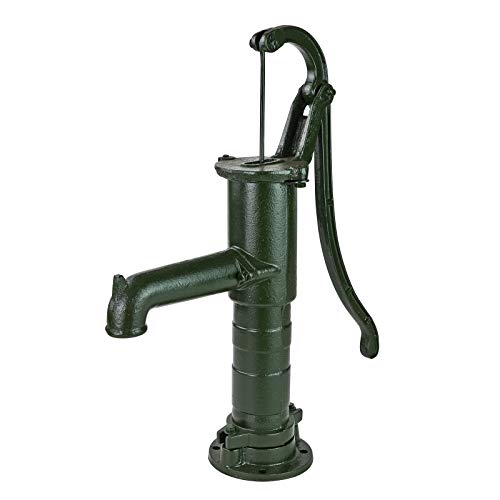 DEMA Handschwengelpumpe – Klassische Schwengelpumpe aus Guss, grün, 1 1/4', Brunnenpumpe, Gartenpumpe, manuelle...