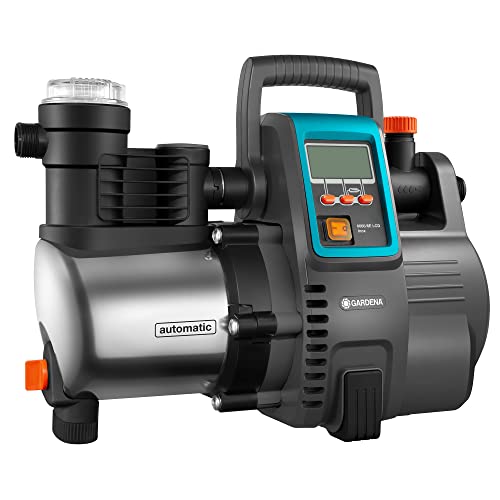 Gardena Premium Hauswasserautomat 6000/6E LCD Inox: Hauswasserpumpe mit 6000 l/h Fördermenge, 1300 W Motor, mit...