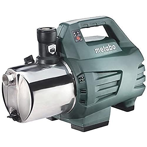 metabo Hauswasserautomat HWA 6000 Inox - 1300W, 6000 l/h, Edelstahl, Trockenlaufschutz, Gartenbewässerung,...
