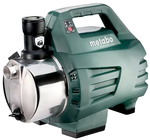 Metabo Hauswasserautomat HWA 3500 Inox – 600978000 – Wasserpumpe mit 3500 l/h Fördermenge – Ideal für 1-2 Regner...