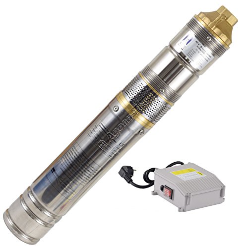 Agora-Tec AT- 4' Brunnenpumpe 500W-screw 30 m Kabel sandresistente Tiefbrunnenpumpe mit max. 2800l/H und max. Druck: 9...